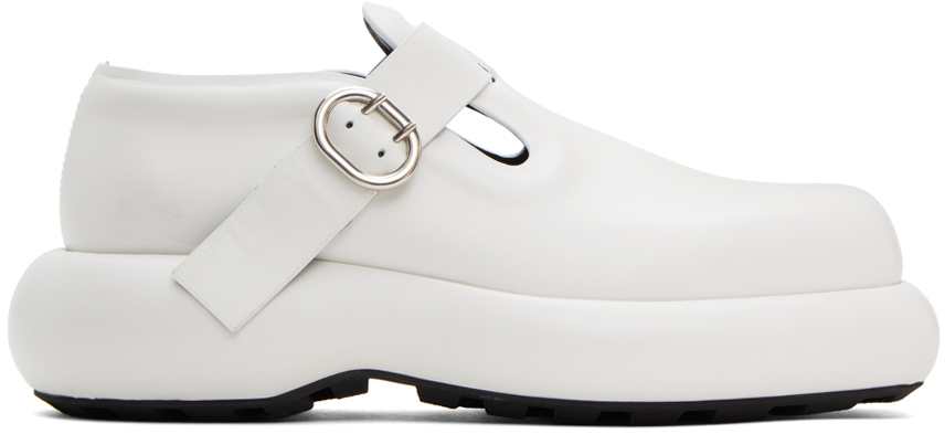 Jil Sander Scarpe Leather Loafers In White
