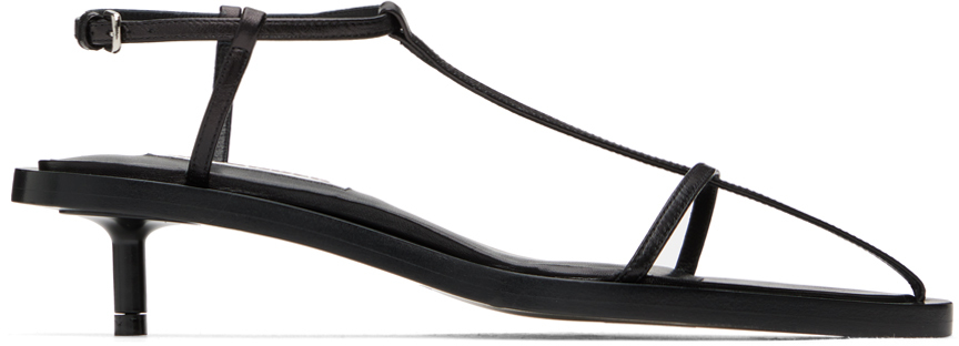 Black Pointed Heeled Sandals