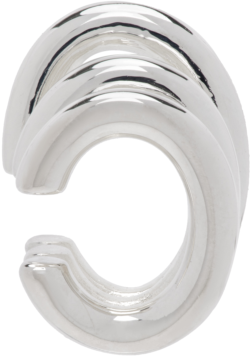 Jil Sander Silver Solidity Ear Cuff In 046 - Silver