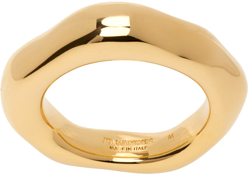 Jil Sander Gold New Lightness Ring In 715 - Gold