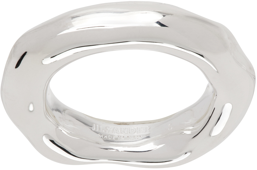 Jil Sander Silver New Lightness Ring In 045 - Silver