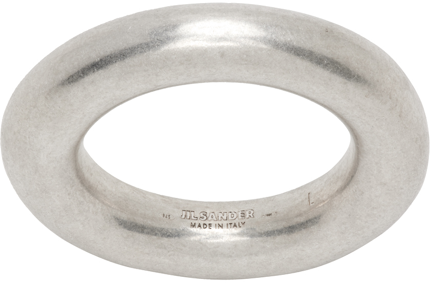 Jil Sander Silver Classic Ring In 041 - Silver