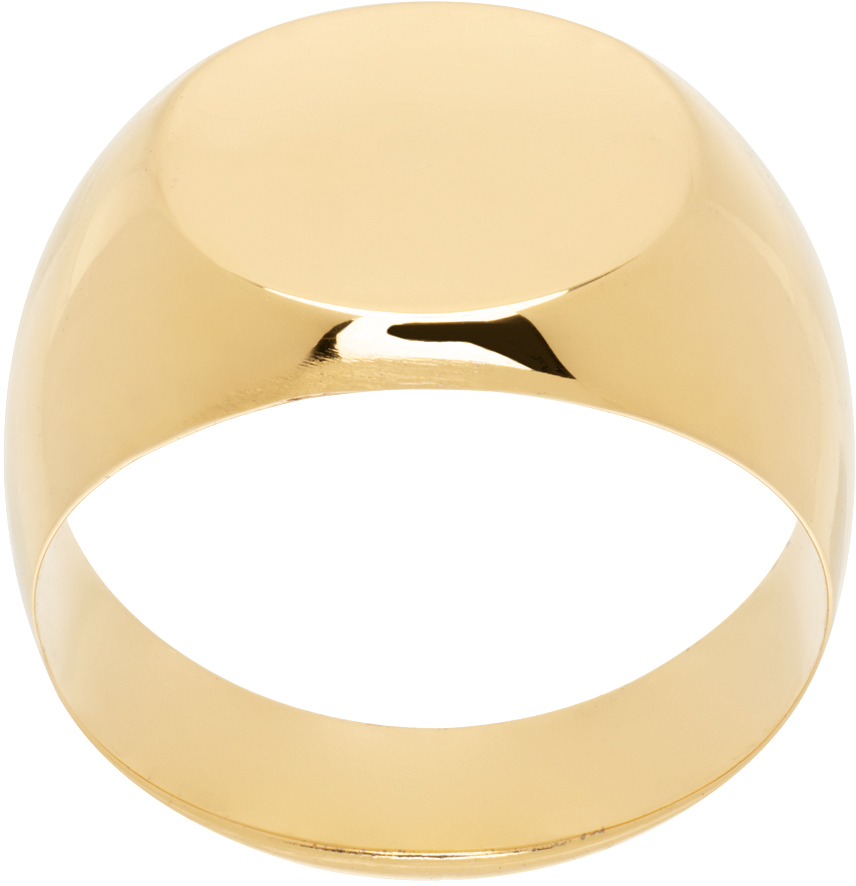 Jil Sander: Gold Classic Chevalier Ring | SSENSE