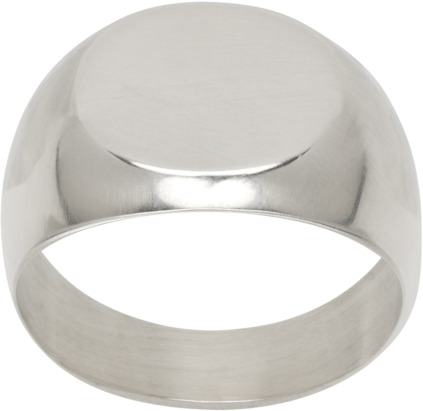 Sterling silver cigar band on sale ring