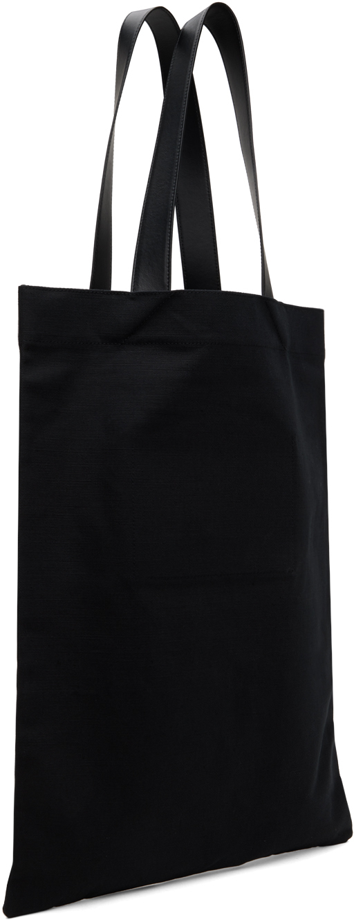 Jil Sander Black Large Book Tote In 001 - Black