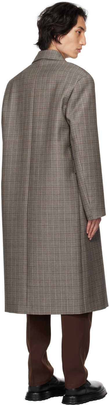 Jil Sander Gray Notched Lapel Coat In 092 - Military Speck