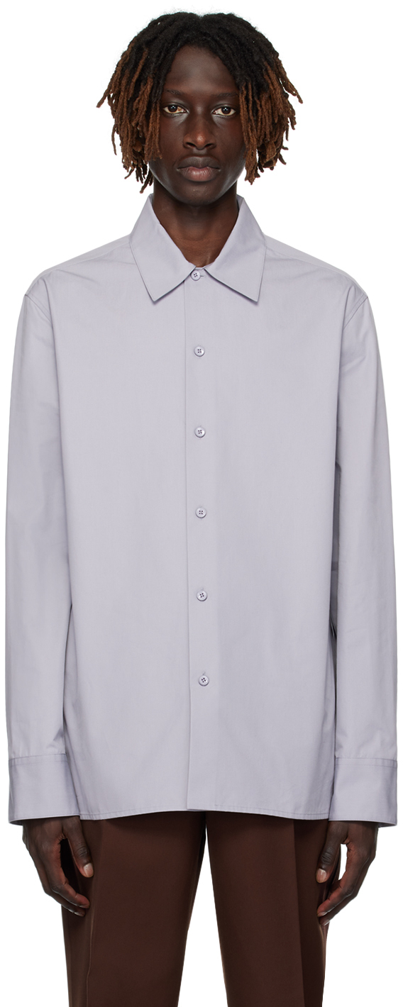 Jil Sander: Gray Button Shirt | SSENSE