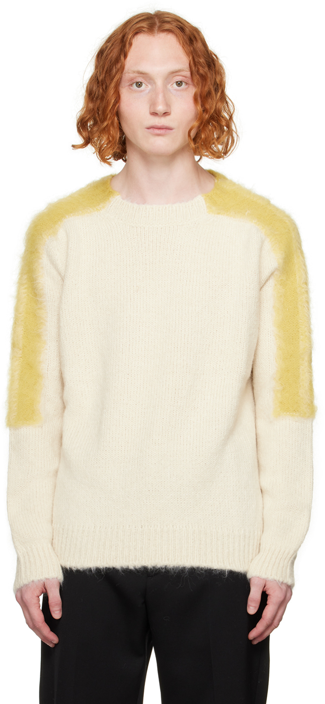 Jil Sander Off-white Raglan Sweater In 106 - Eggshell