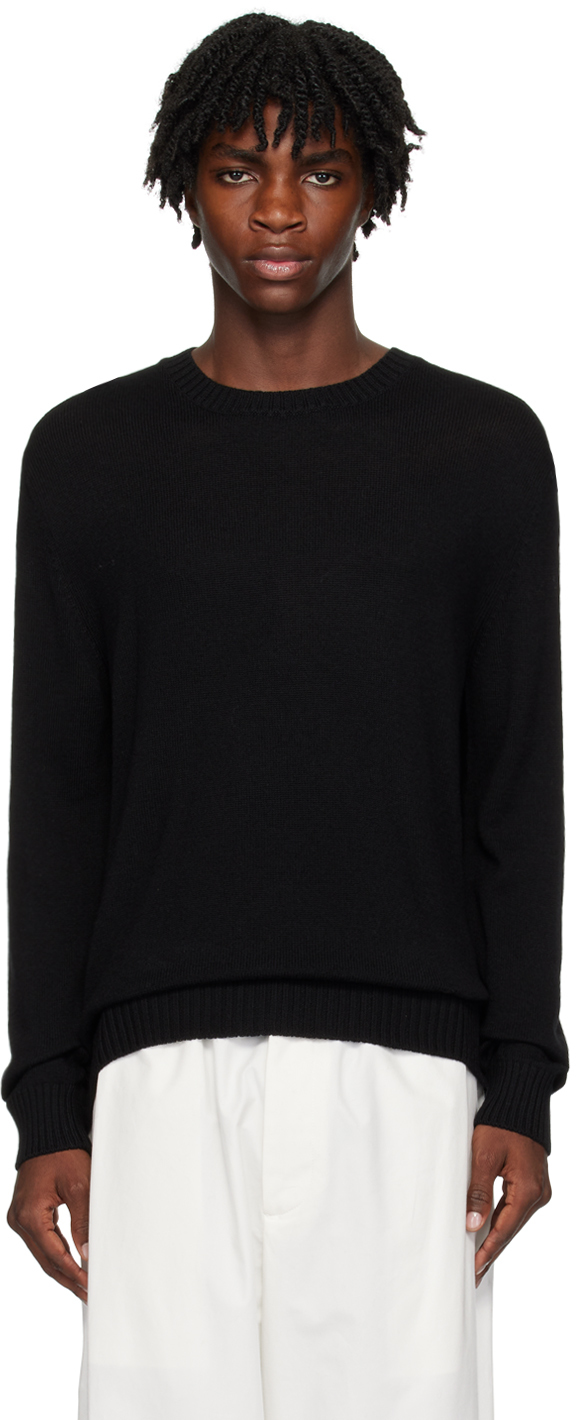 Jil Sander Black Embroidered Sweater