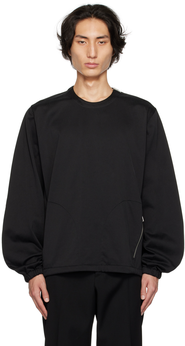 Jil Sander Black Zip Sweatshirt In 001 - Black