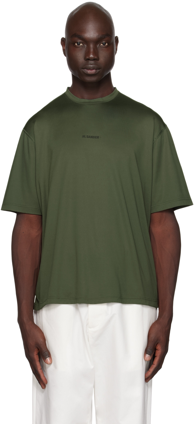 Jil Sander Green Rash Guard T-shirt In 312 - Thyme Green