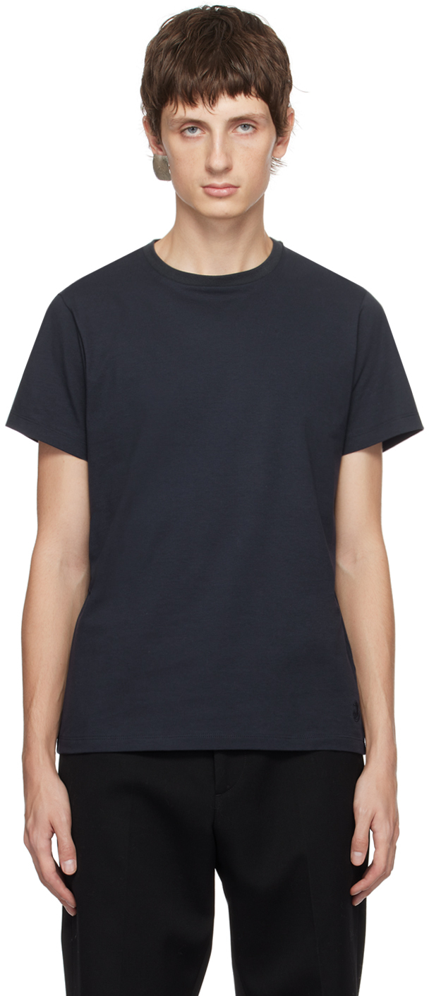 Jil Sander Navy Embroidered T-Shirt