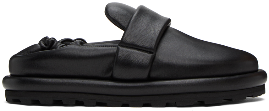 Jil Sander: ブラック サドル サボ ローファー | SSENSE 日本