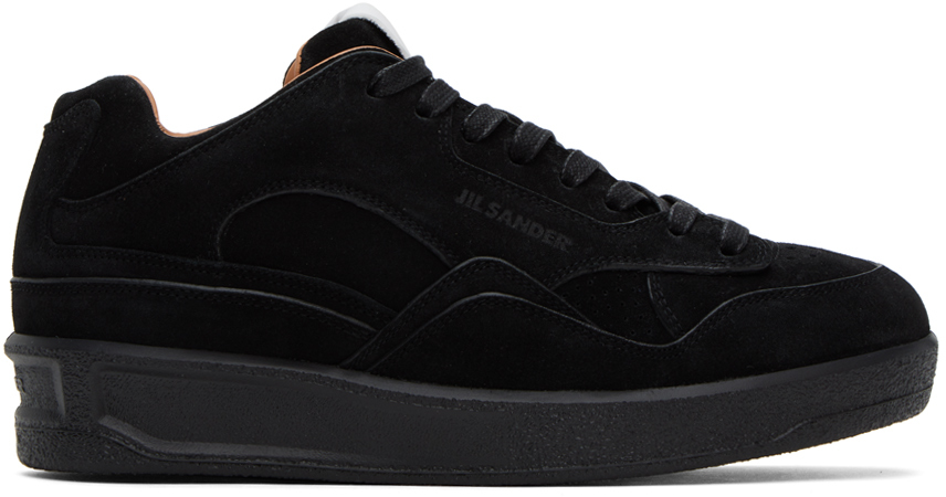 Jil Sander: Black Paneled Sneakers | SSENSE