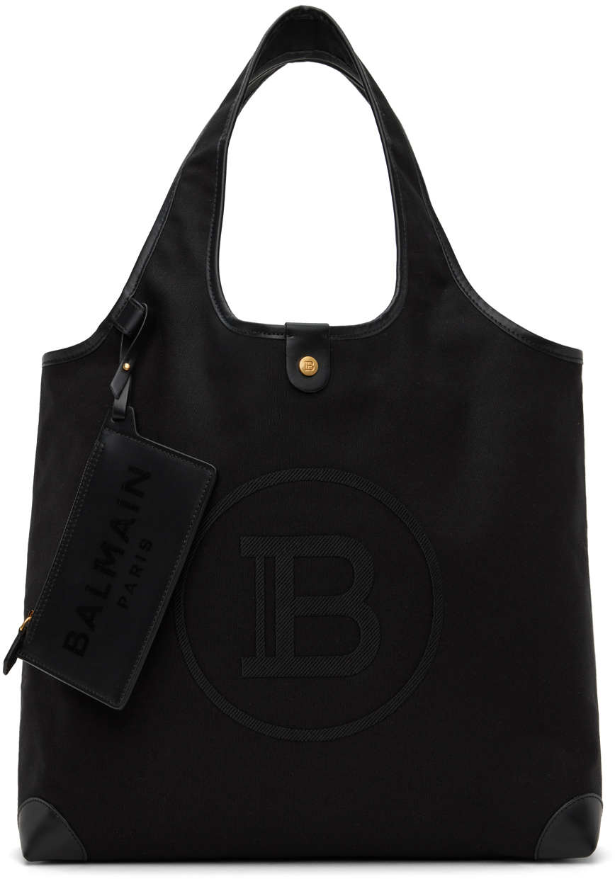 Balmain Black Grocery Bag In 0pa Noir