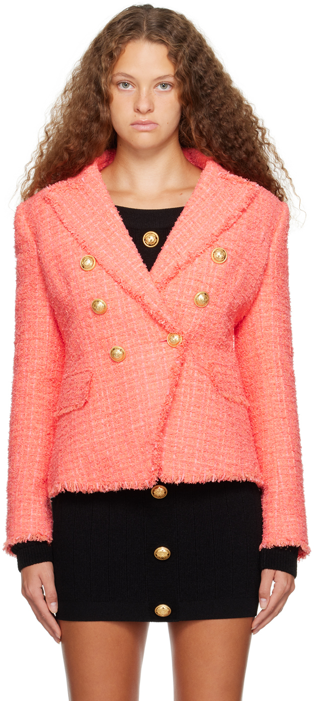 Pink 6-Button Blazer