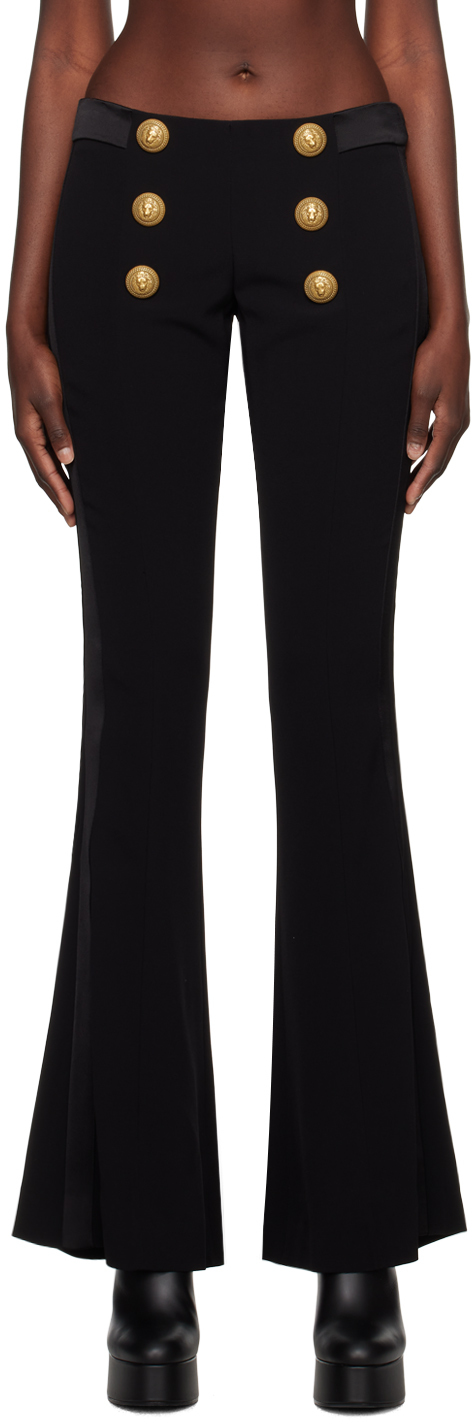 Black Buttoned Trousers