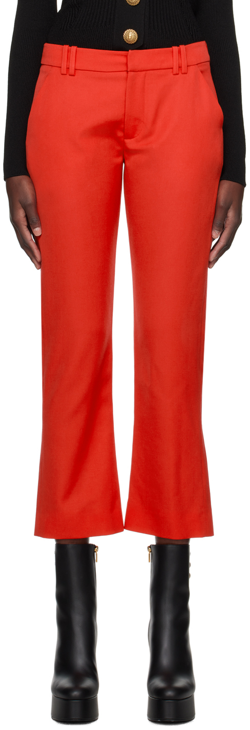Balmain Red Flared Trousers
