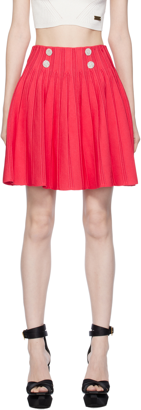 Balmain Pink Skater Miniskirt