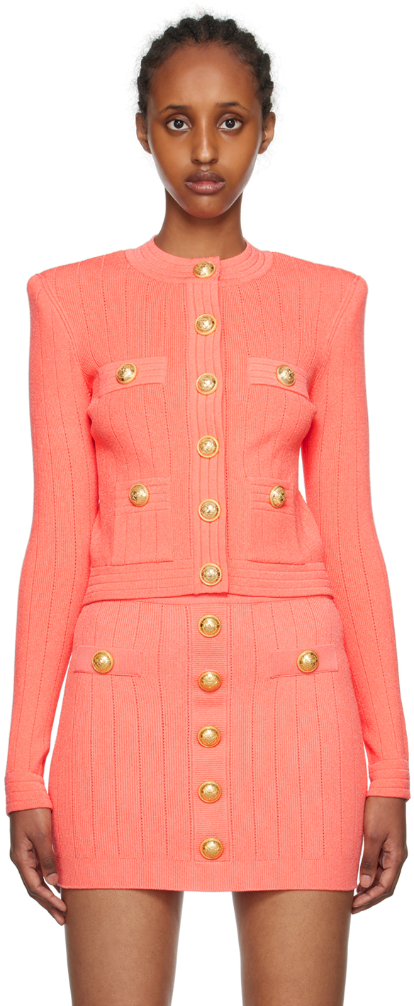 Pink Buttoned Cardigan