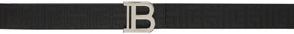 Balmain Black Embossed Belt