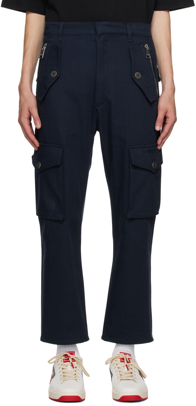 Balmain Men Cotton Cargo Pants