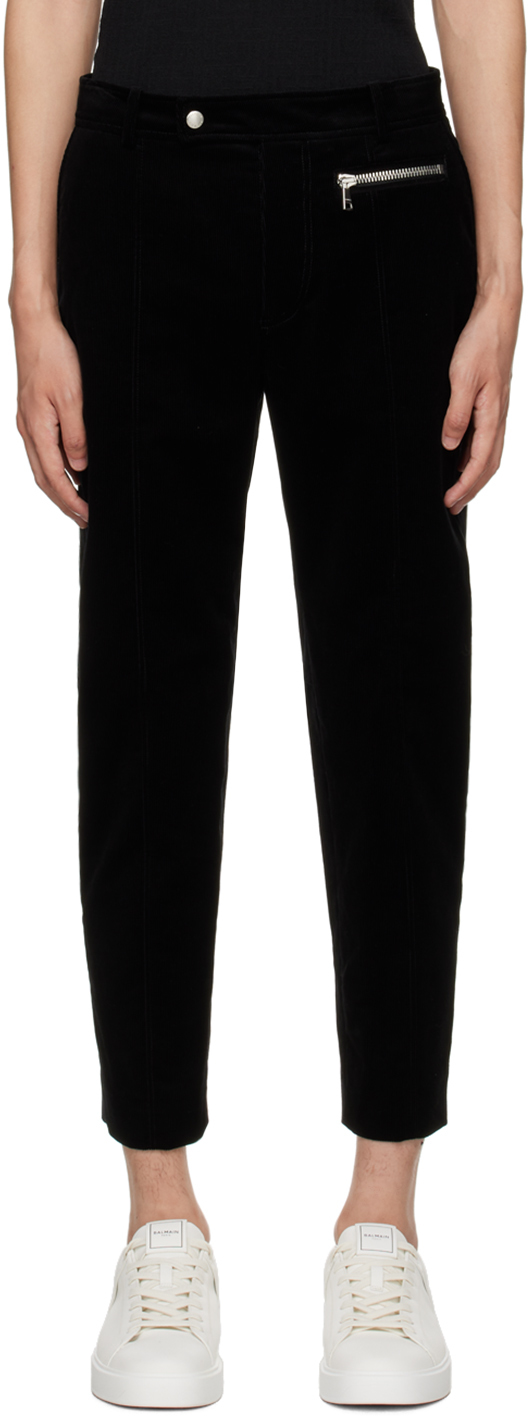 Black Paneled Trousers