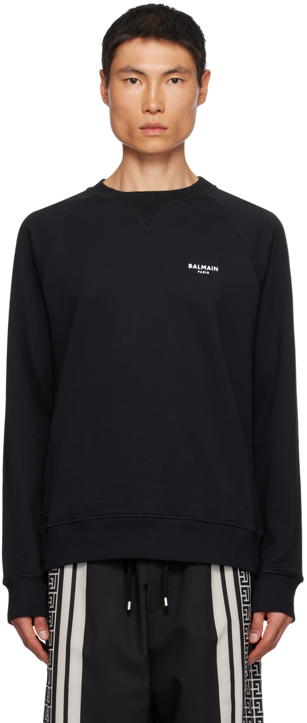 Black Flocked Sweatshirt