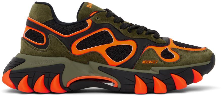 Khaki & Orange B-East Sneakers