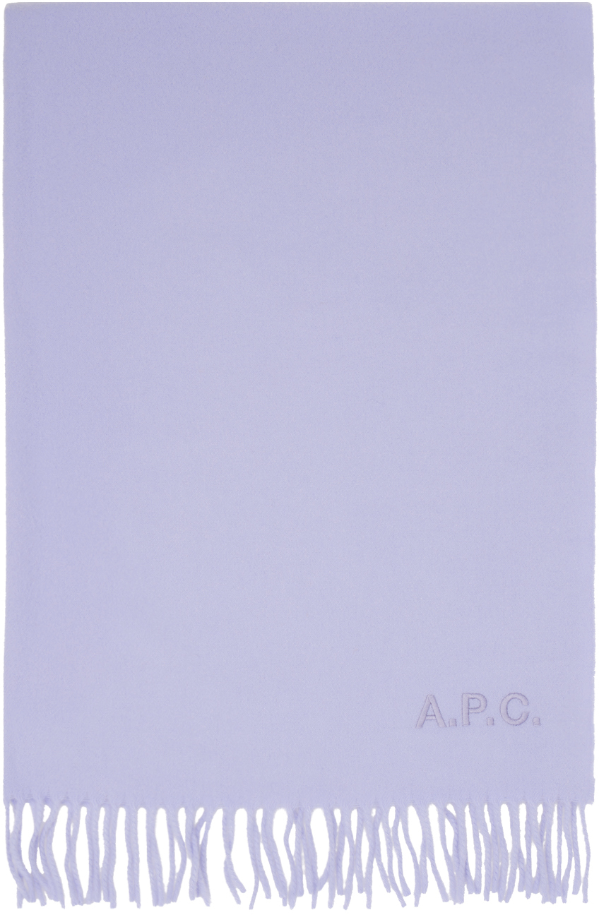 Apc Purple Ambroise Scarf In Had Lilac