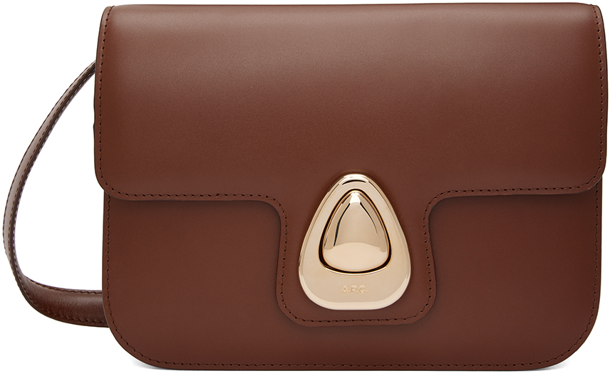 Shop Apc Brown Small Astra Bag In Cad Hazelnut