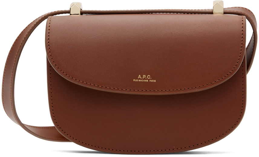 A.P.C.: Brown Mini Genève Bag | SSENSE Canada