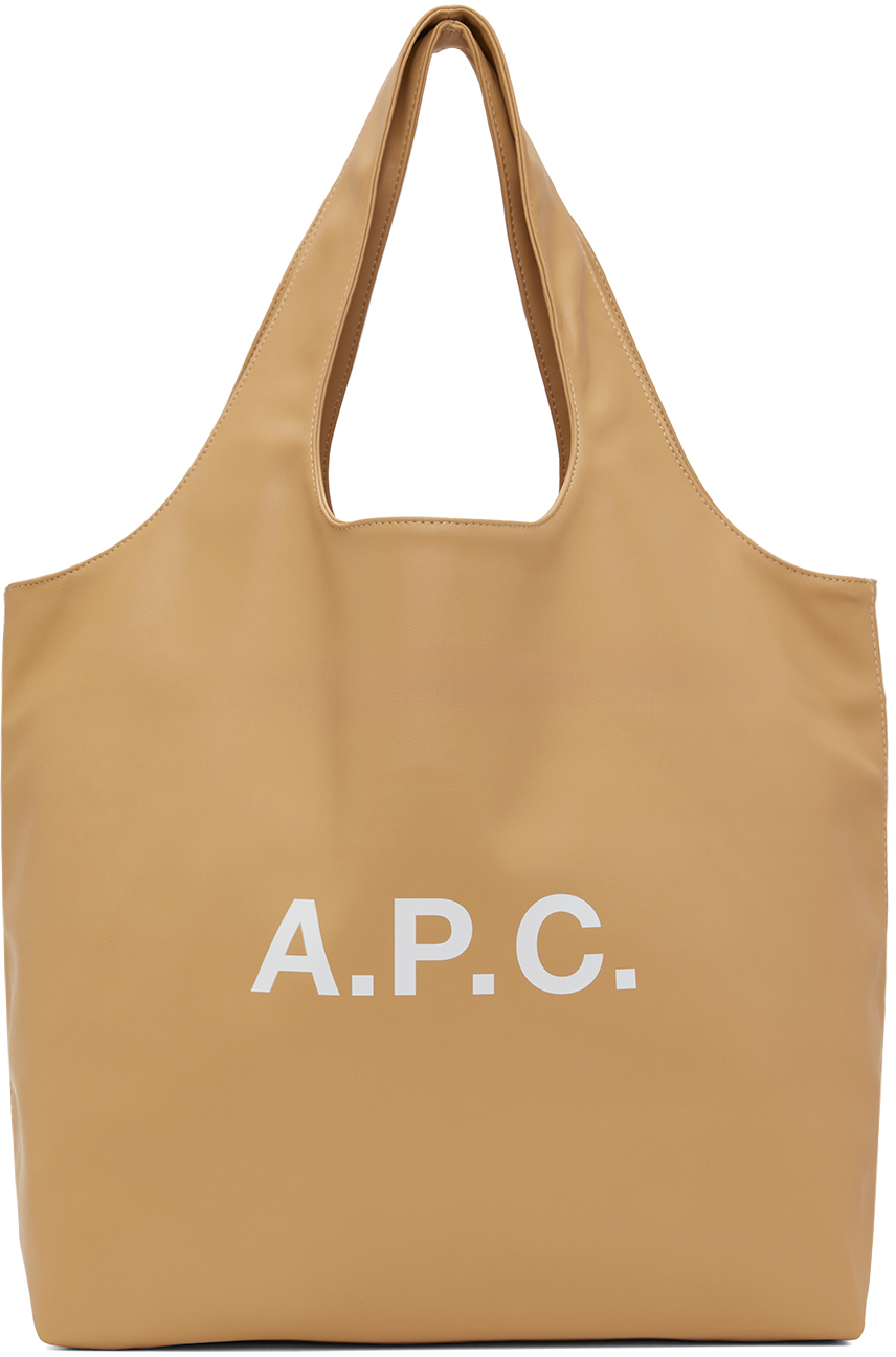 logo-embroidered corduroy tote bag, A.P.C.