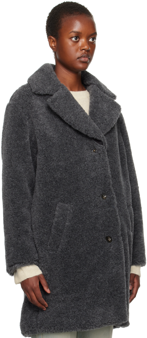 Apc Nicolette Coat In Pla Heather Grey