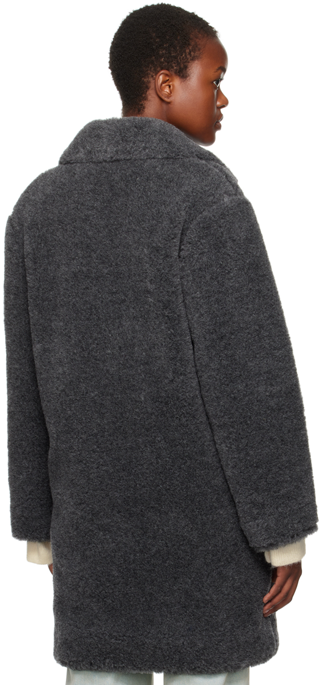 Apc Nicolette Coat In Pla Heather Grey