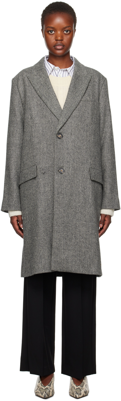 Shop Apc Gray Mallory Coat In Laa Grey