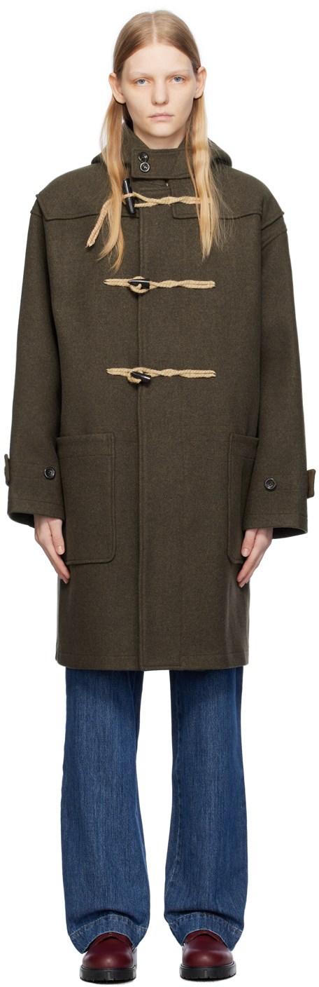 Shop Apc Khaki Jw Anderson Edition Coat In Jac Military Khaki