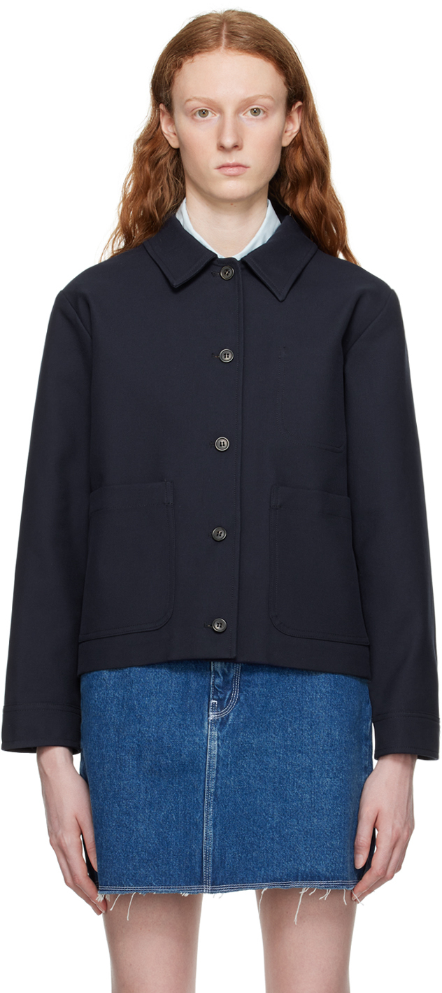 Navy Nikkie Jacket by A.P.C. on Sale