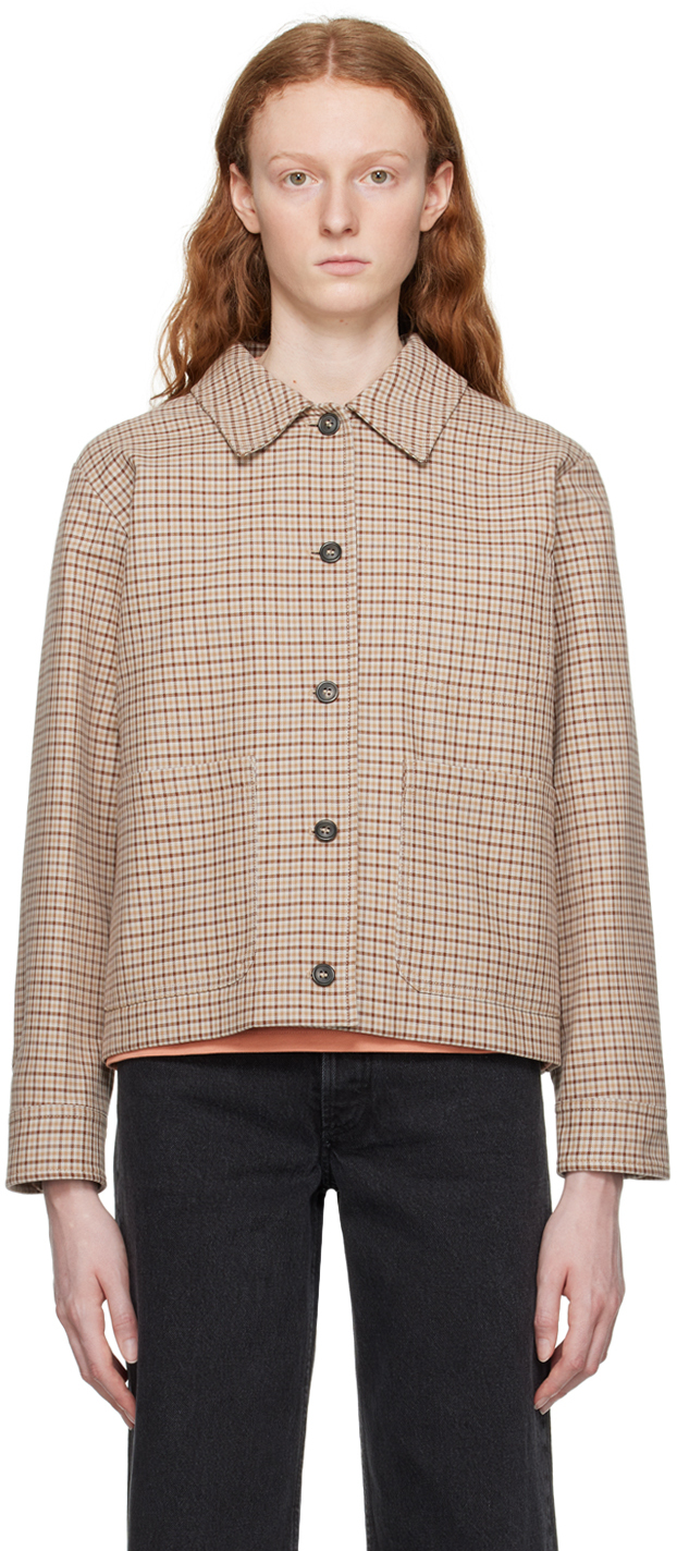 Apc A.p.c. Checked Shirt Jacket In Multi
