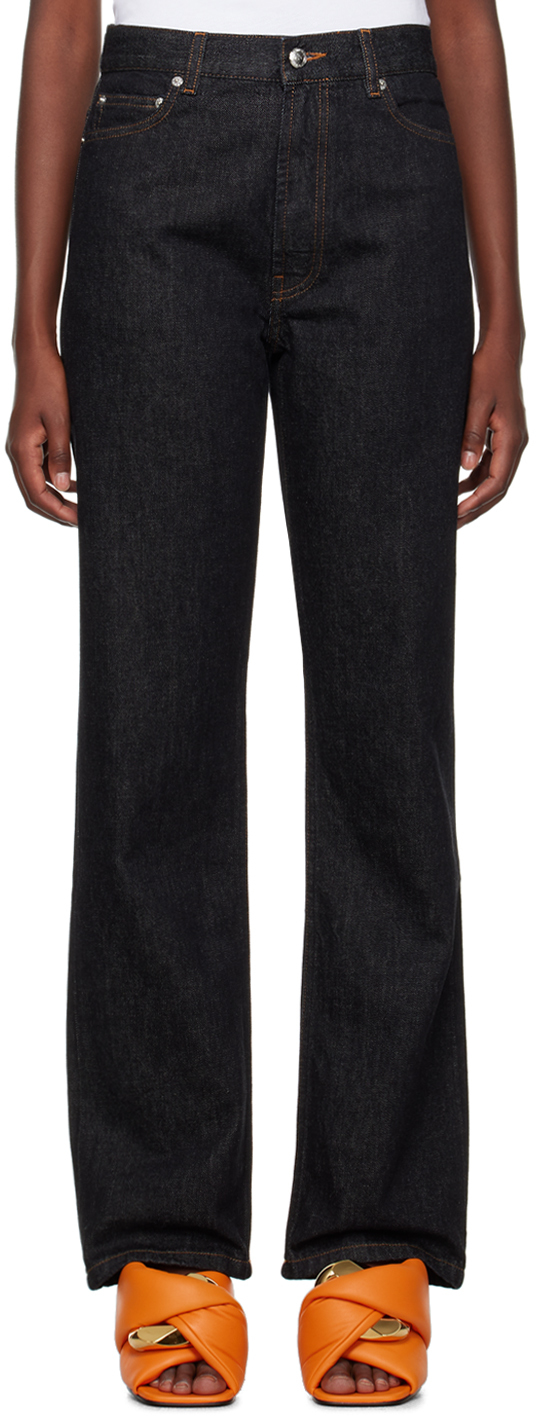 Apc Black Jw Anderson Edition Jeans In Lze Washed Black