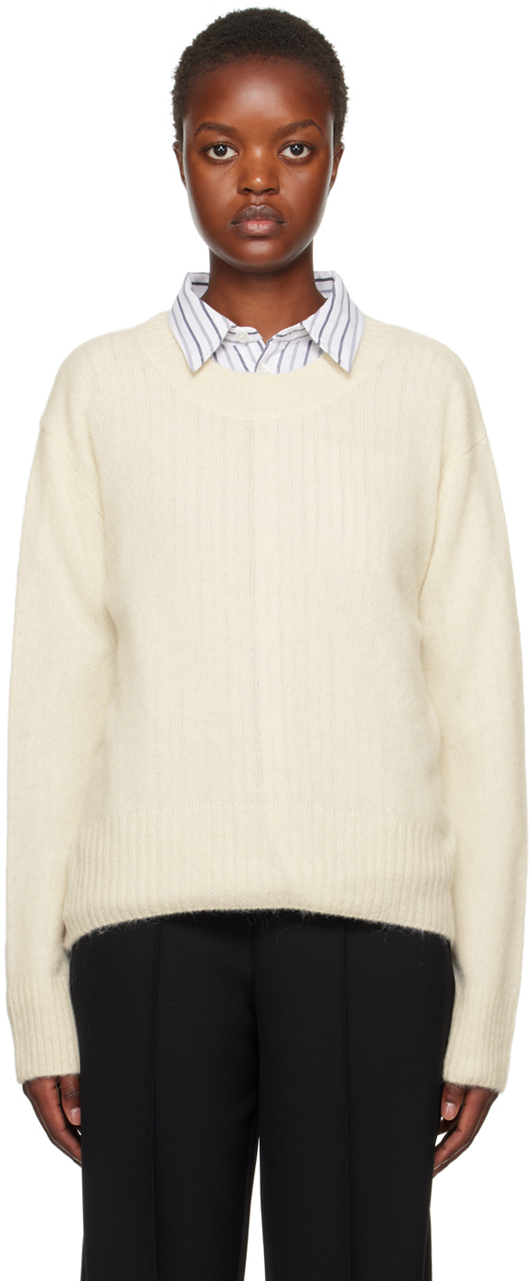 Shop Apc Off-white Alison Sweater In Aac Off White