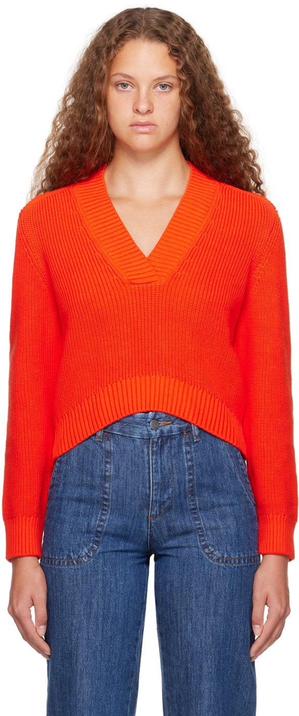 Shop Apc Orange Harmony Sweater In Eaa Orange