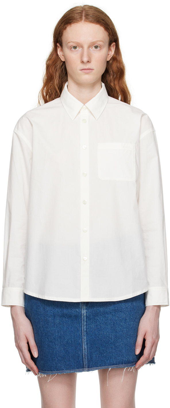 Apc A.p.c. "boyfriend Brodee" Shirt In Aab White