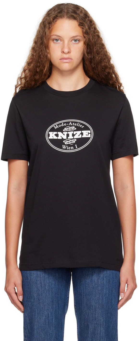 A.p.c. Black 'knize' T-shirt In Lzz Black