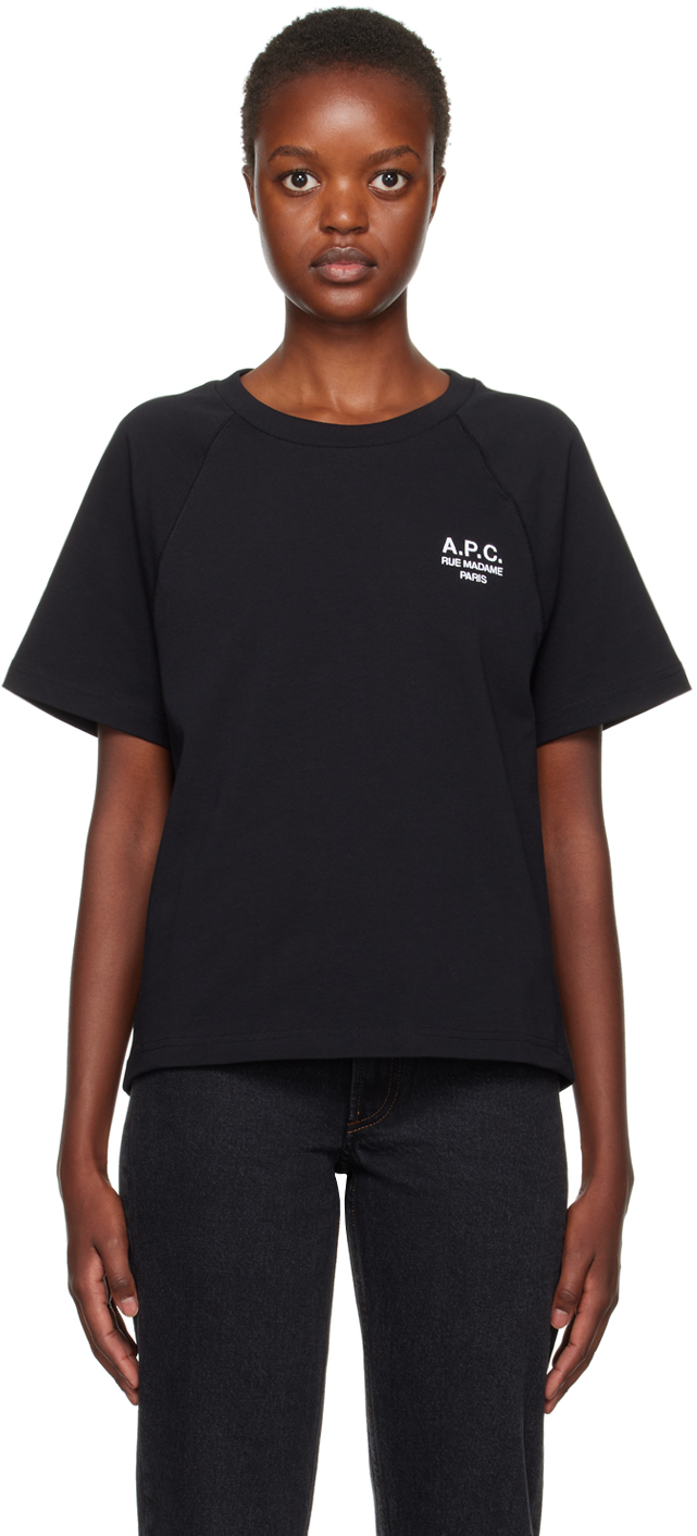 Shop Apc Black Michele T-shirt In Lzz Black