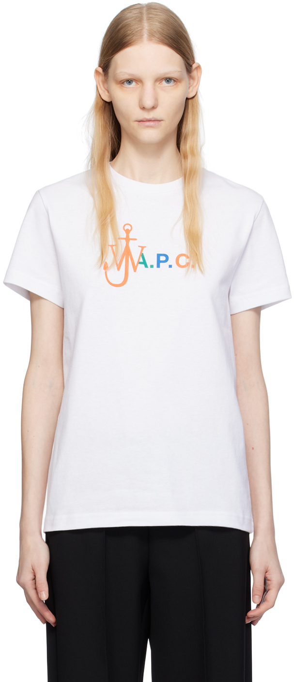 Shop Apc White Jw Anderson Edition T-shirt In Aab White