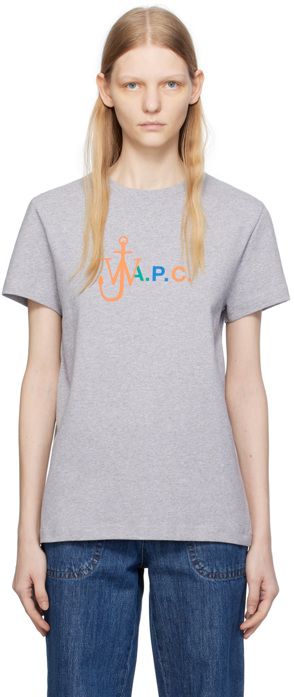 Shop Apc Gray Jw Anderson Edition T-shirt In Gris Fonce Chine