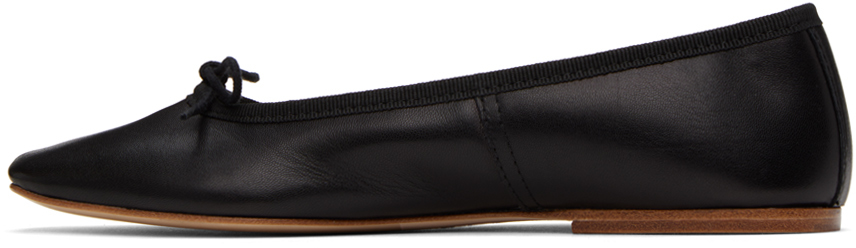 Shop Apc Black Leah Ballerina Flats In Lzz Black