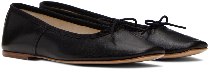 Shop Apc Black Leah Ballerina Flats In Lzz Black