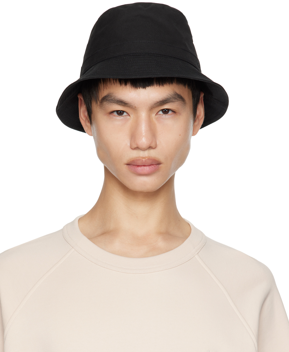 A. P.C. Black Bob Mark Bucket Hat